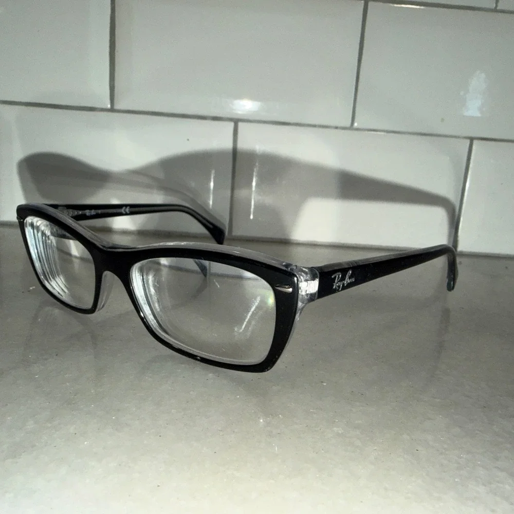 Ray-Ban Eyeglasses RB5255 2034 Black Crystal Full Rim Frame Only 53-16-135